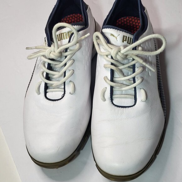 Puma PROADAPT DELTA GOLF SHOES White/Navy Size 8.5 - Picture 1 of 7